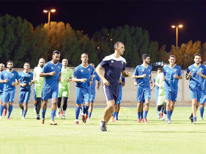 لقطة من تدريبات الأزرق