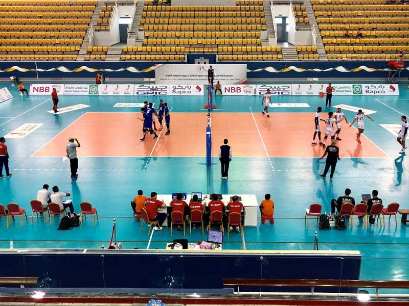 مباراة منتخب الكويت للكرة الطائرة ونظيره القطري