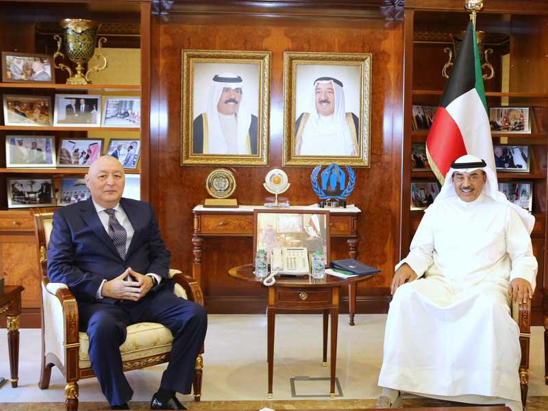 الشيخ صباح خالد الحمد الصباح يستقبل سفير جمهورية كازاخستان