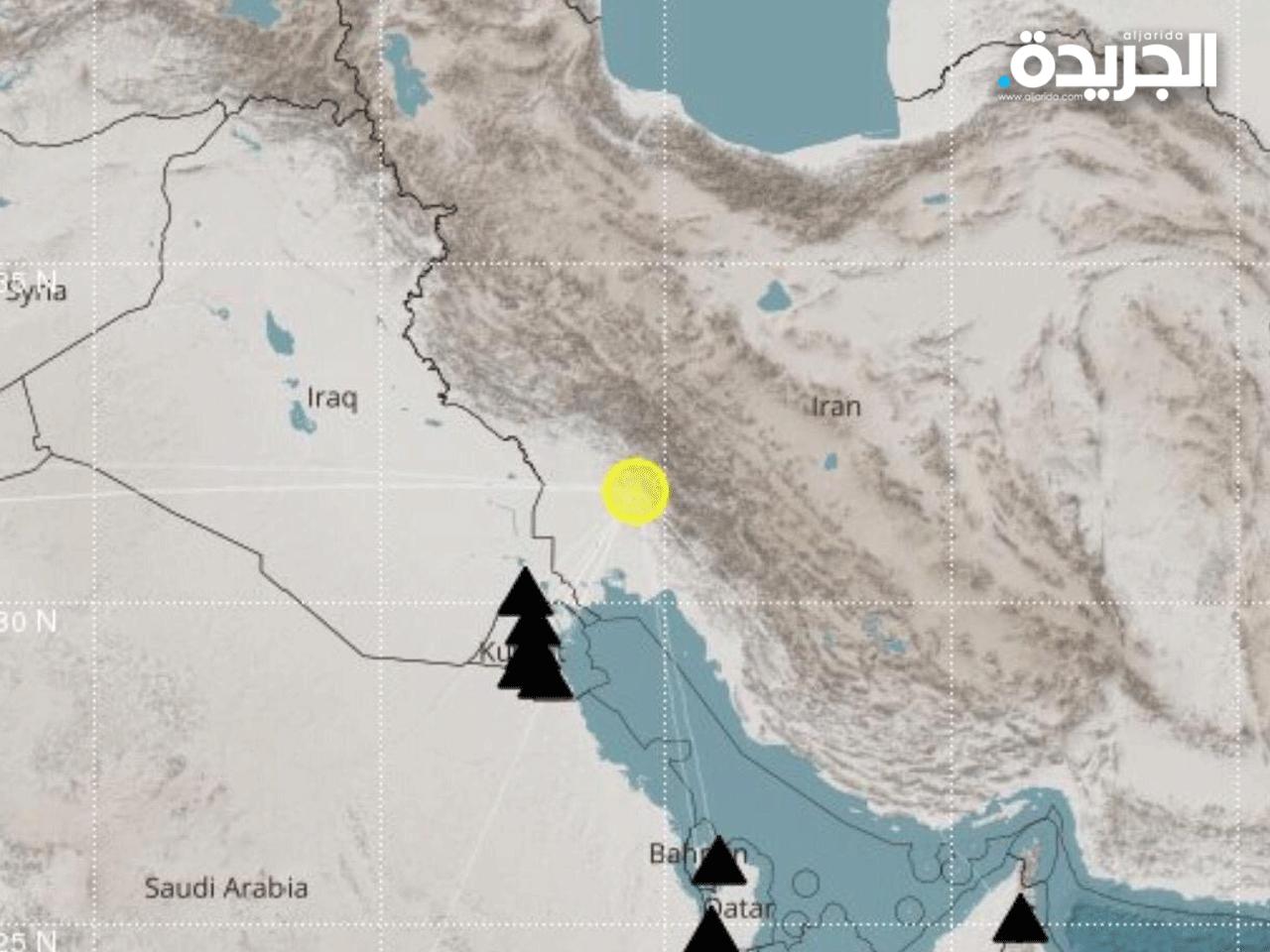خريطة توضيحية لموقع الزلزال
