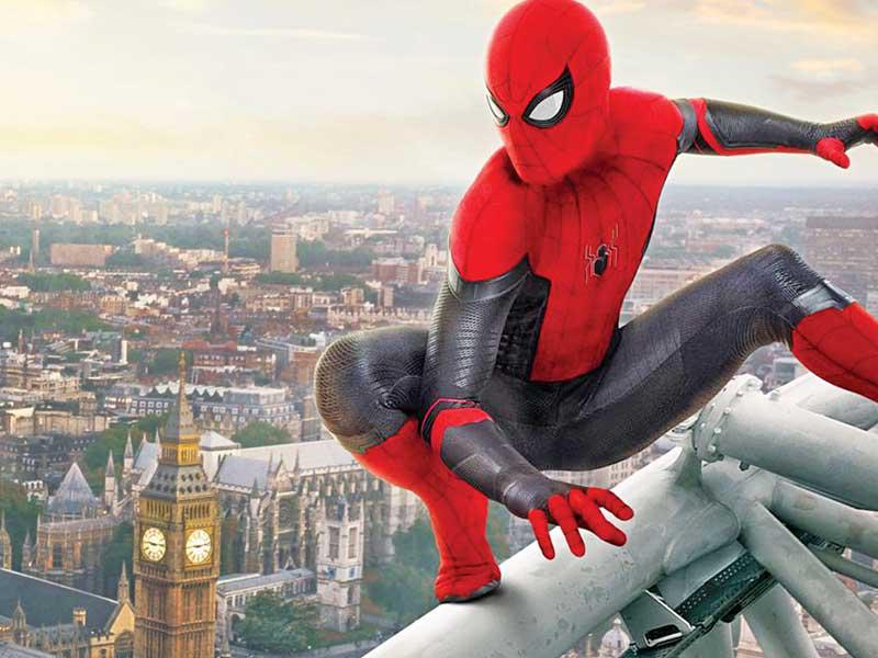 مشهد من سبايدرمان 