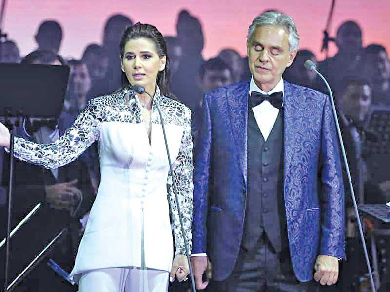  النائبة ستريدا جعجع وبوتشيللي في الحفل