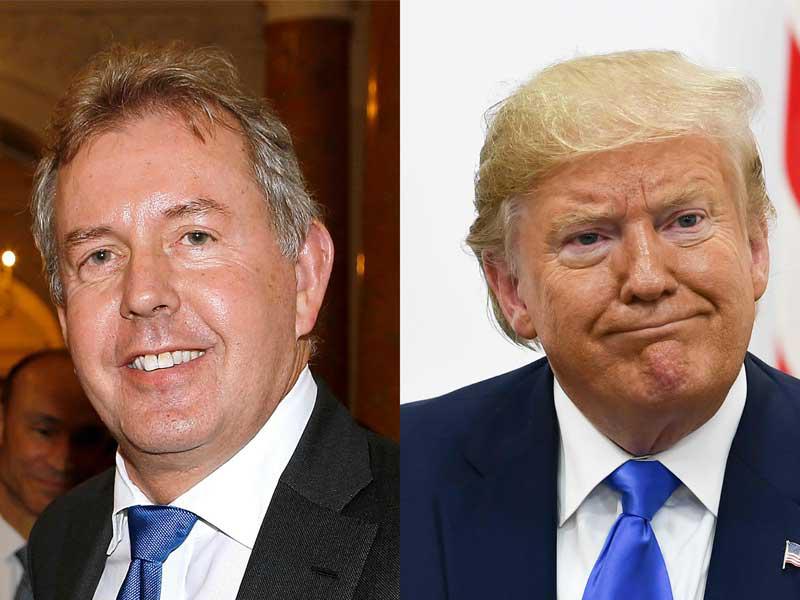  الرئيس الأميركي دونالد ترامب - السفير البريطاني لدى الولايات المتحدة كيم داروش