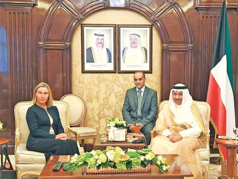 المبارك مستقبلاً موغيريني أمس