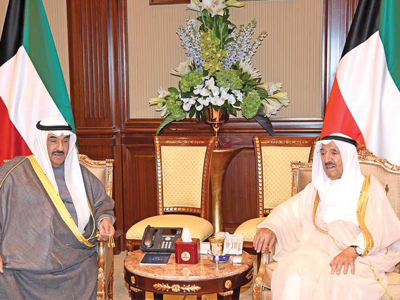 الأمير مستقبلاً ناصر المحمد أمس