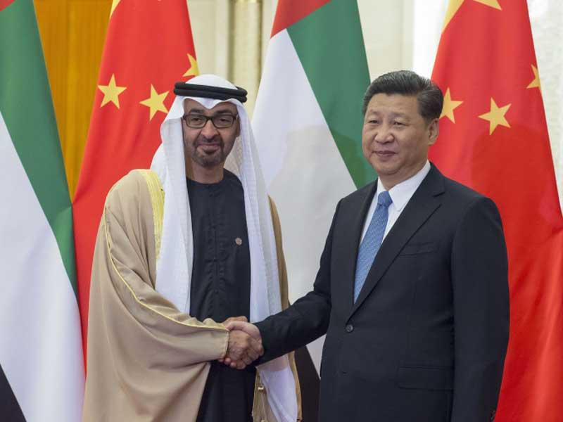 الشيخ محمد بن زايد مع الرئيس الصيني شي جين بينغ