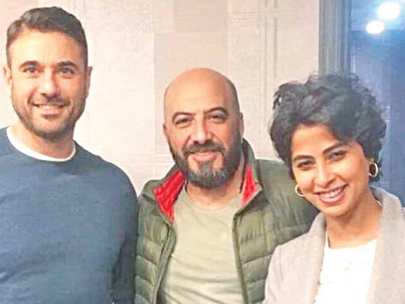 الفنانين أحمد عز وروبي والمخرج مجدي الهواري