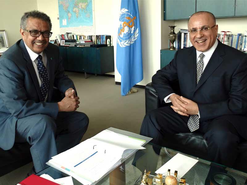 السفير جمال الغنيم والدكتور تيدروس غيبريسوس
