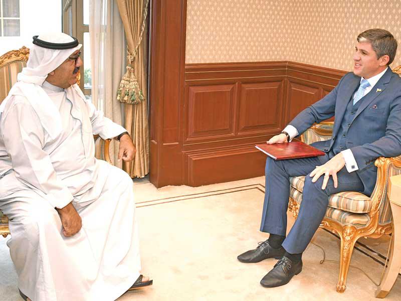 النائب الأول مستقبلا  سفير أوكرانيا أمس