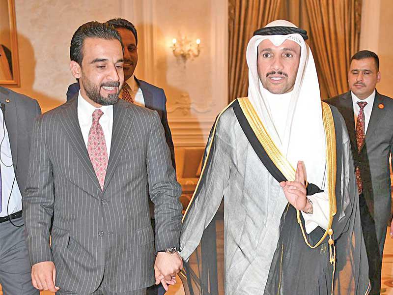 الغانم مودعاً الحلبوسي أمس