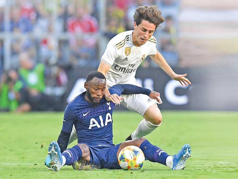لقطة من مباراة الريال و توتنهام 