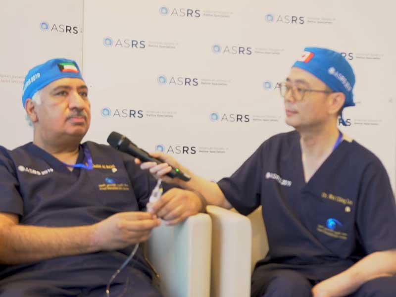 السبتي خلال مشاركته في المؤتمر الأميركي لجراحة الشبكية