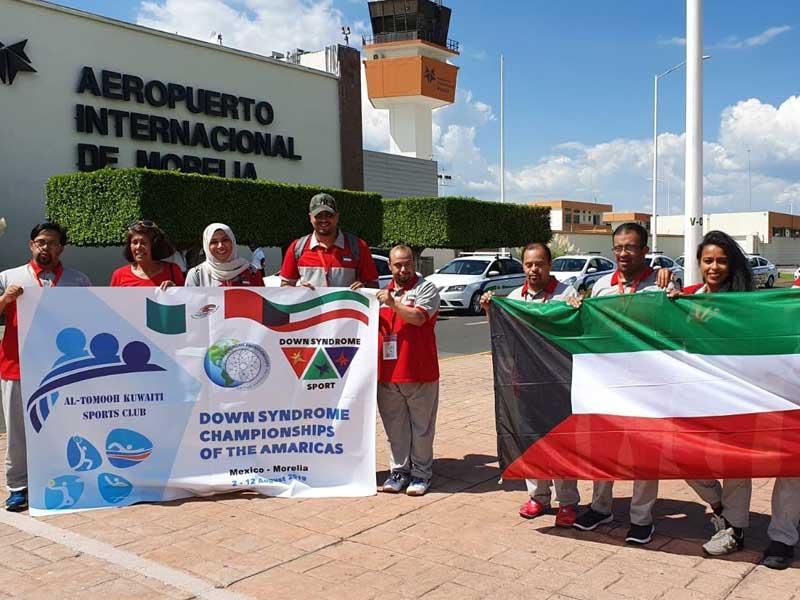 منتخب الكويت للاعاقات الذهنية المشارك في بطولة متلازمة الداون للامريكيتين بالمكسيك