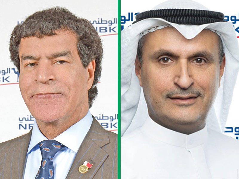 الرئيس التنفيذي لمجموعة بنك الكويت الوطني عصام الصقر و المدير العام لبنك الكويت الوطني- البحرين علي فردان