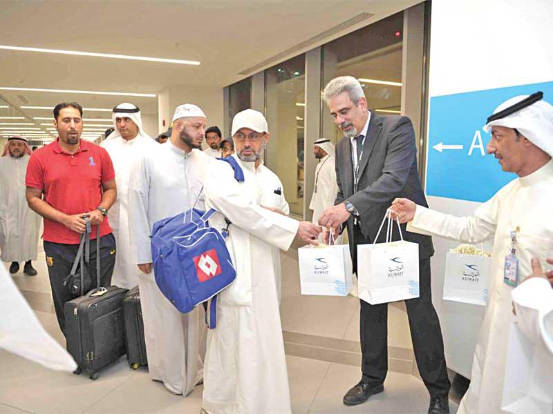 جانب من استقبال الحجاج