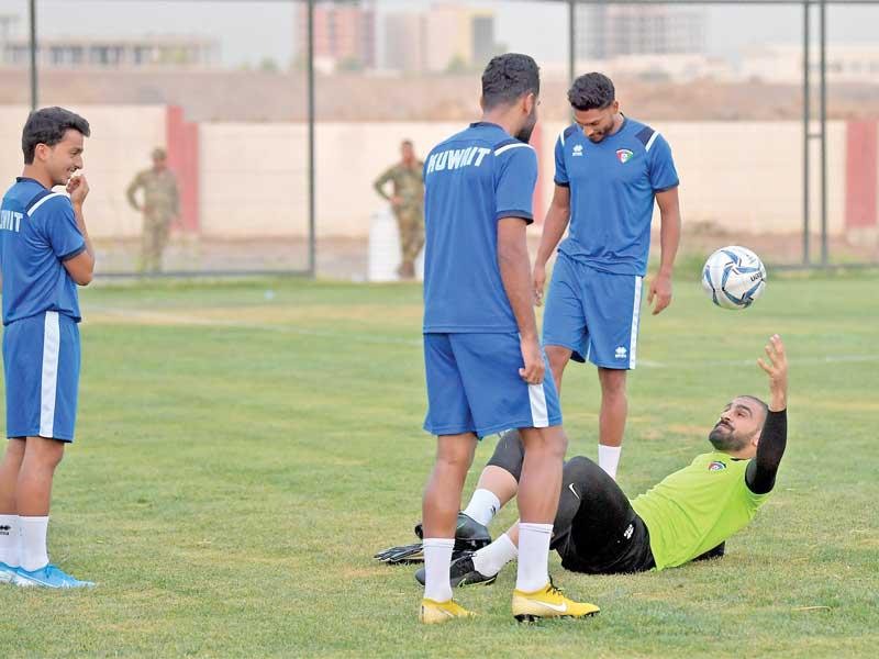 جانب من تدريبات الأزرق في أربيل