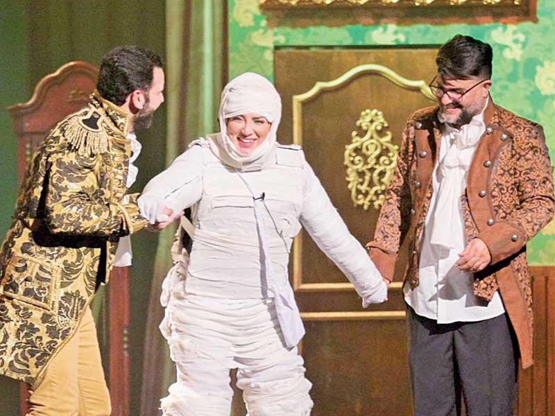 مشاري البلام وهبة الدري وأحمد إيراج في «شبح الأوبرا»