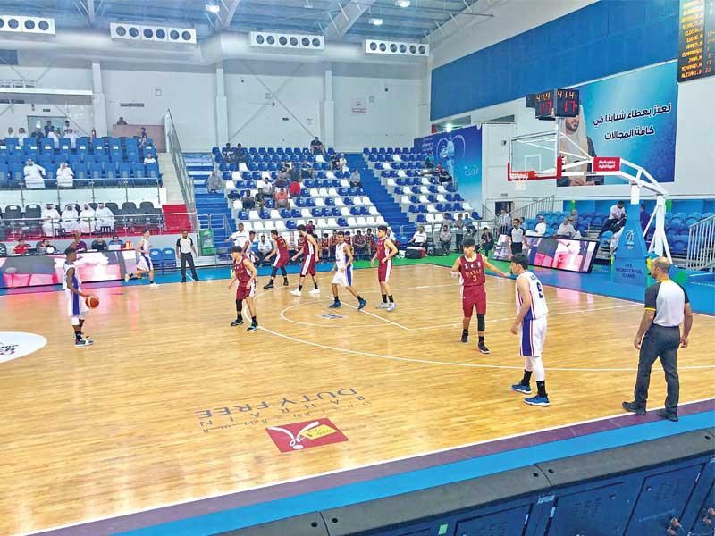 جانب من مباراة الكويت وقطر