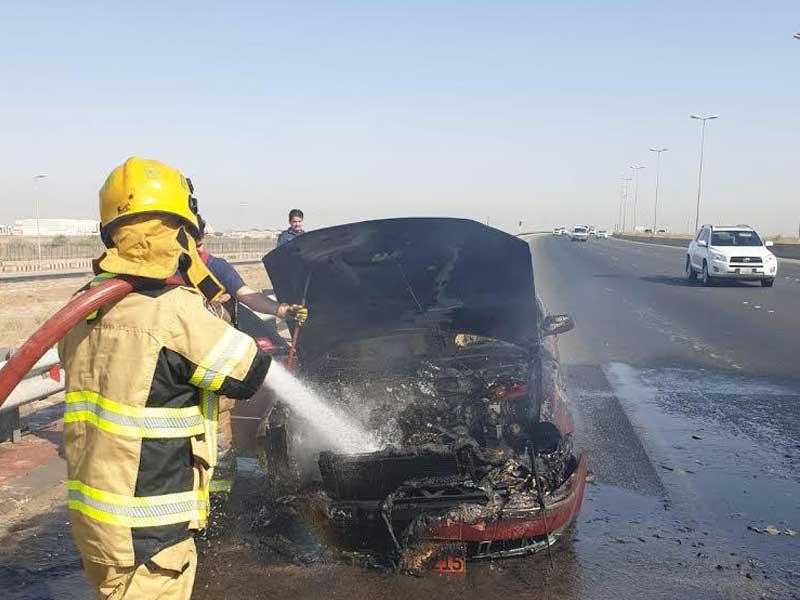 أثناء مكافحة الحريق