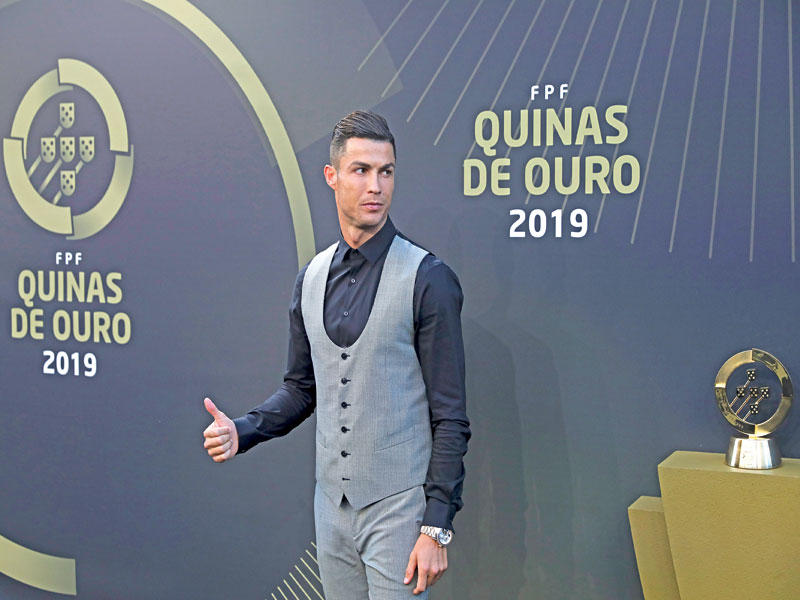 رونالدو خلال الحفل