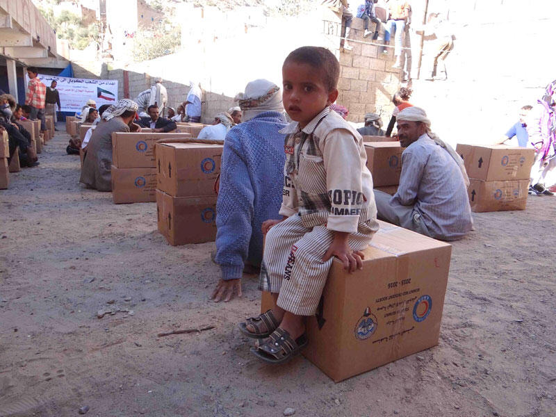 جانب من المساعدات الكويتية في اليمن         (أرشيف)