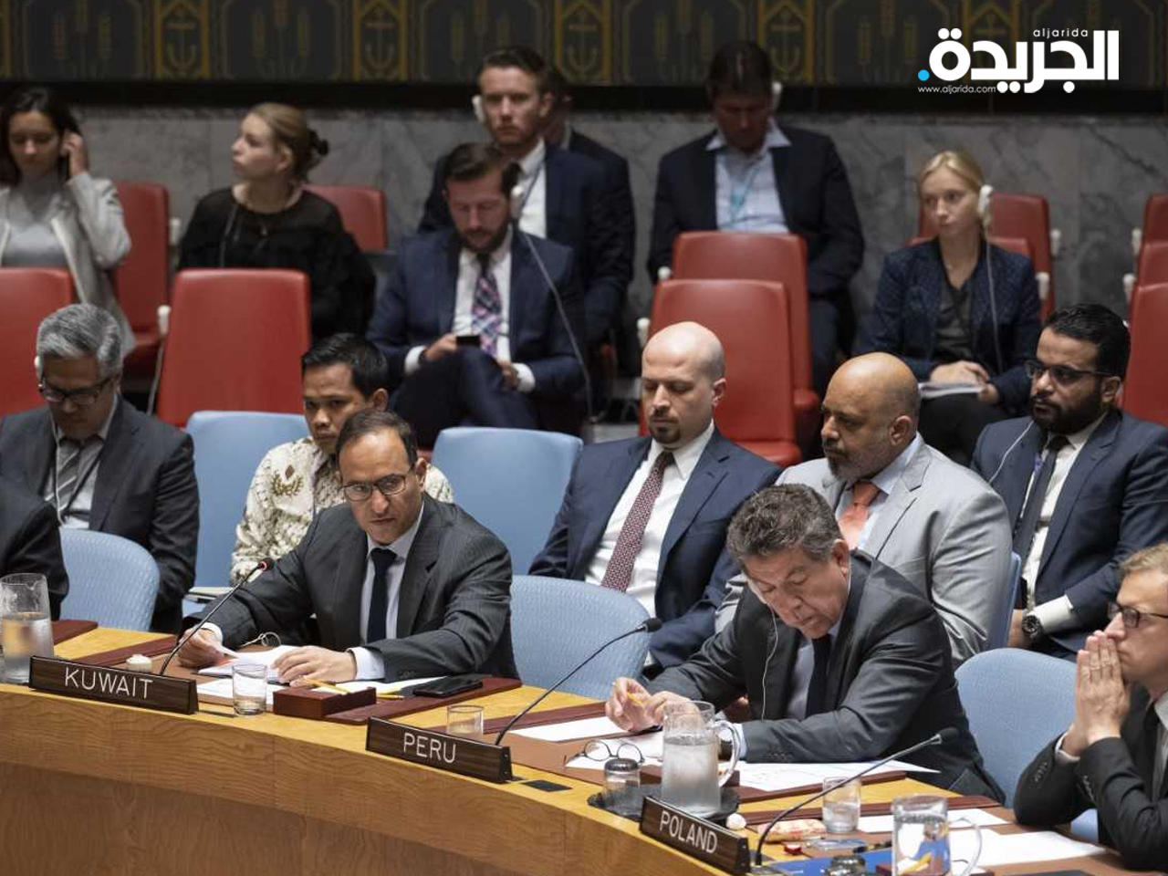  مندوب الكويت الدائم لدى الأمم المتحدة يلقي كلمة الكويت خلال الجلسة 