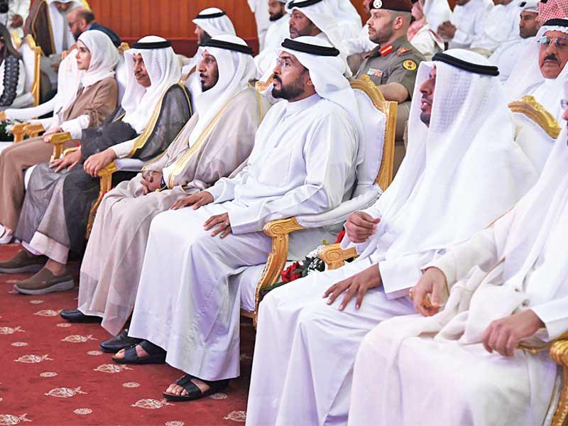 جانب من مراسم تدشين منشأة الشيخ صباح الأحمد الرياضية للمكفوفين