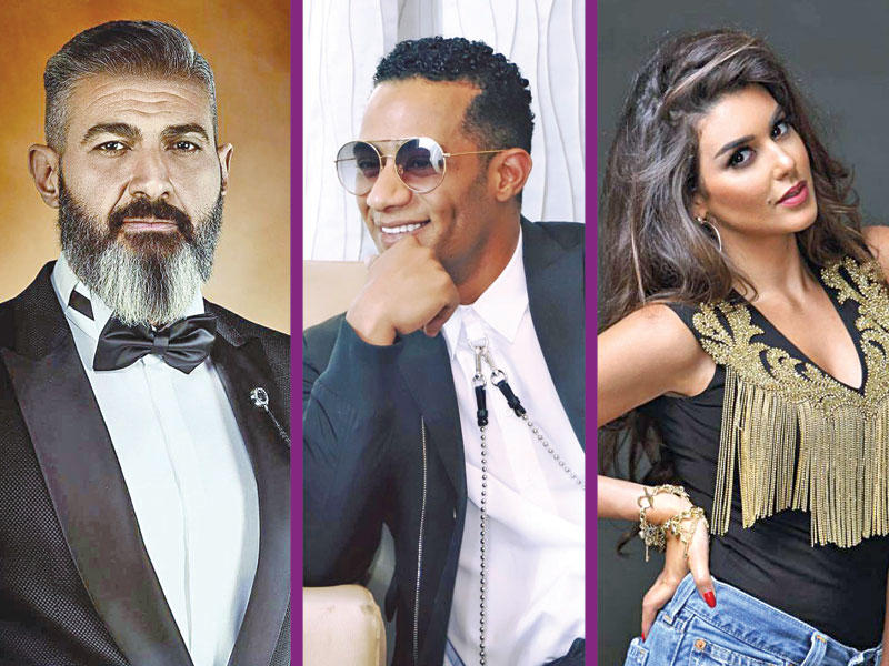 من يمين الصورة ياسمين صبري و محمد رمضان و ياسر جلال