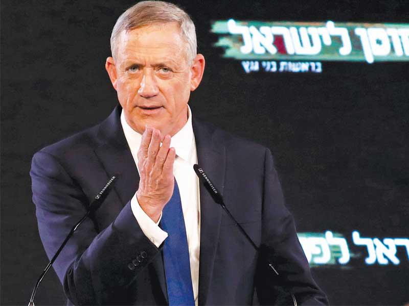  رئيس حزب «أزرق أبيض» الوسطي بيني غانتس