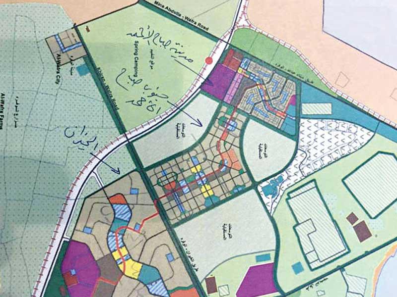 خريطة جنوب مدينة صباح الاحمد