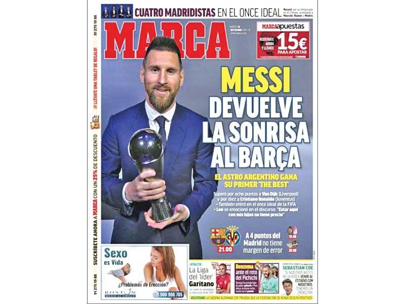 غلاف صحيفة ماركا