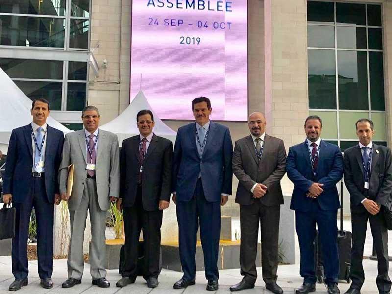 الشيخ سلمان الحمود الصباح والوفد المرافق خلال اجتماعات الجمعية العمومية