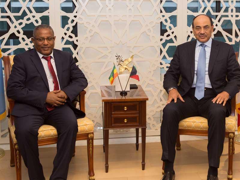 الشيخ صباح خالد الحمد الصباح مع وزير الخارجية الاثيوبي