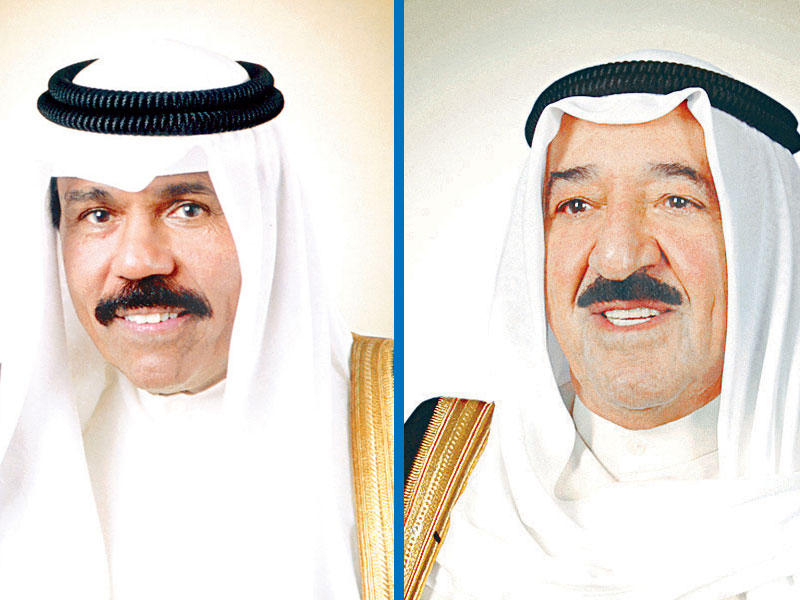  صاحب السمو امير البلاد الشيخ صباح الاحمد و ولي العهد الشيخ نواف الاحمد