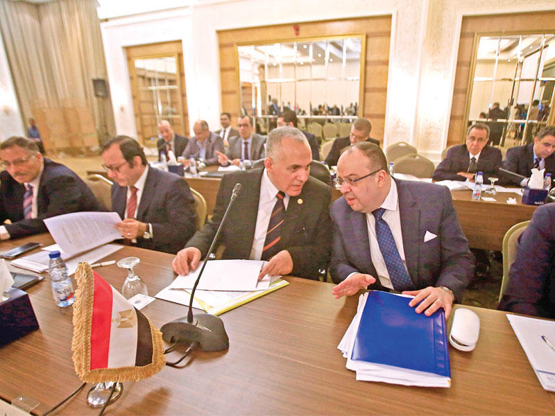 جانب من اجتماع الخرطوم حول سد النهضة أمس الأول       (أ ف ب)