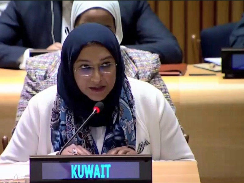  المستشارة بوفدها الدائم لدى الأمم المتحدة تهاني الناصر