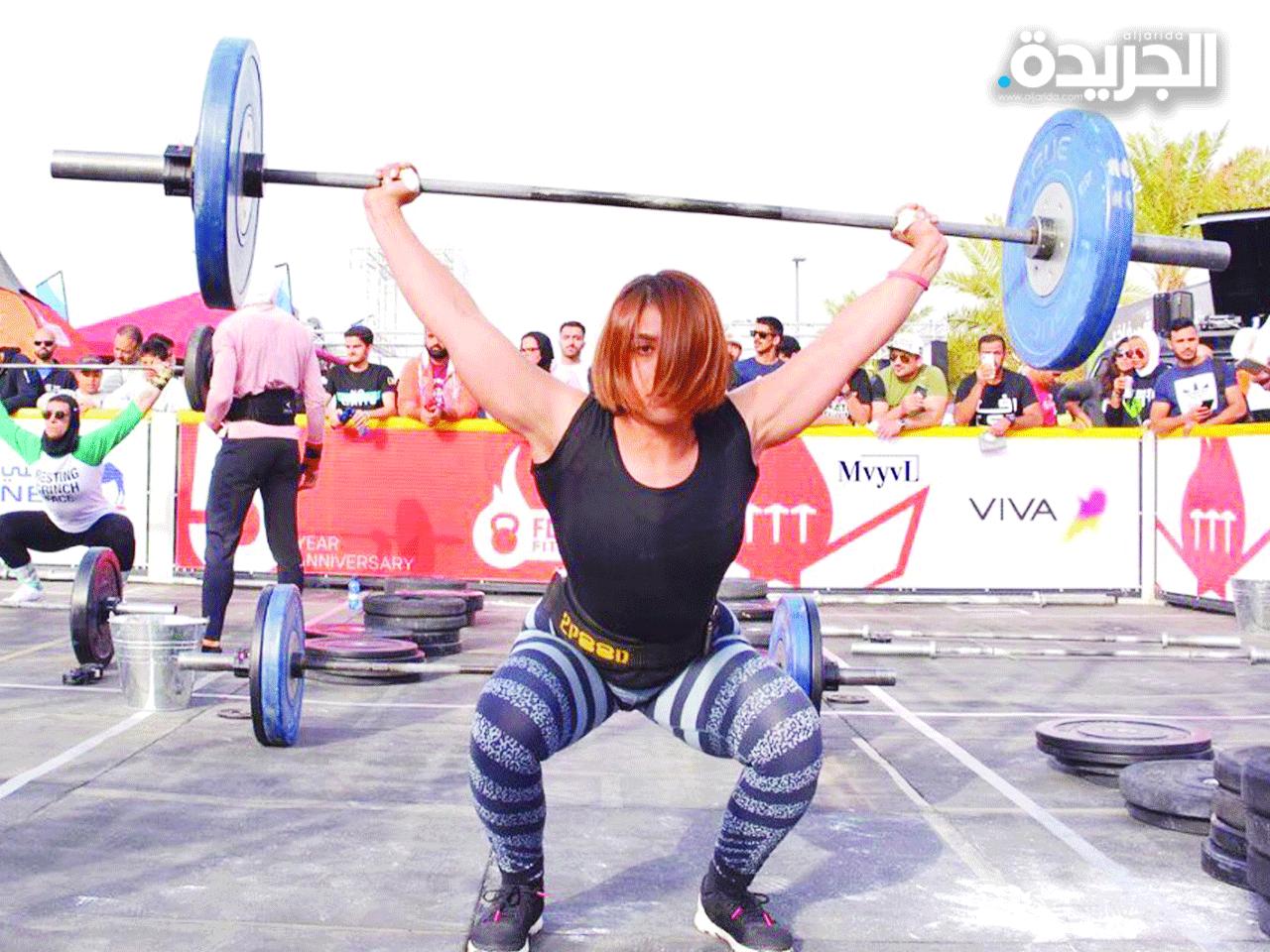 الرباعة الكويتية هاجر جمال في مسابقة سابقة 