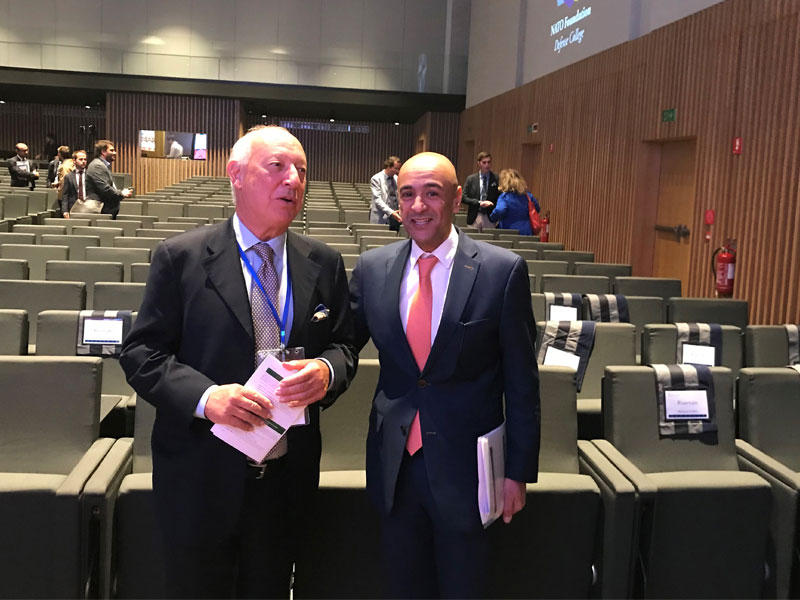 السفير جاسم البديوي مع رئيس مؤسسة كلية دفاع الناتو