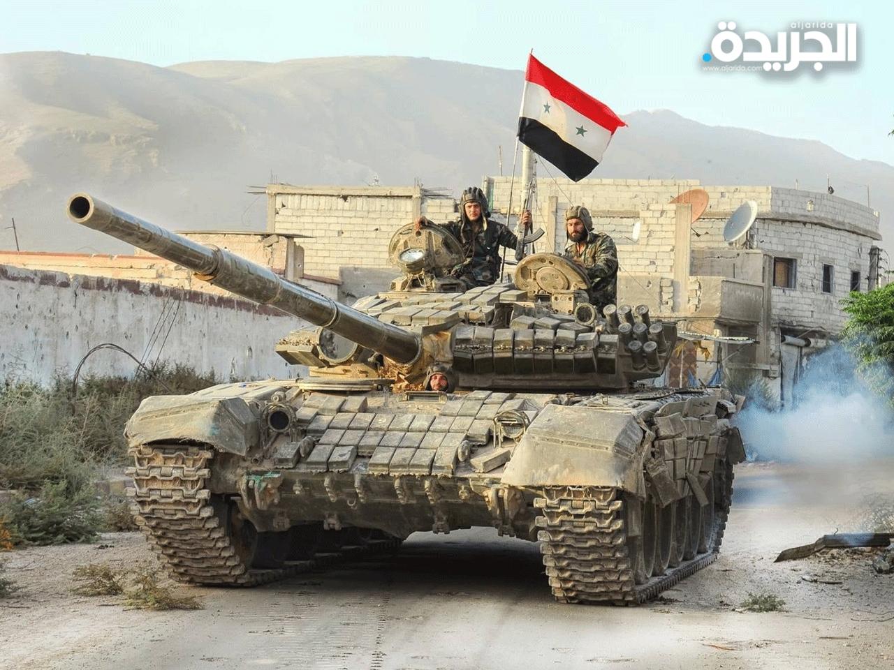 الجيش السوري خلال تحركه في منطقة مضطربة