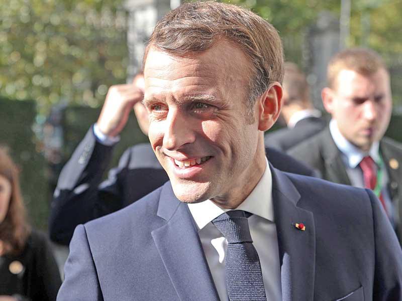  الرئيس الفرنسي إيمانويل ماكرون