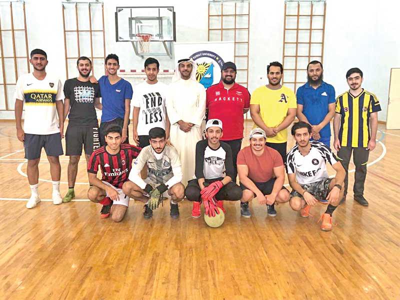 إدارة الانشطة الرياضية في جامعة الكويت تطلق بطولة كرة القدم