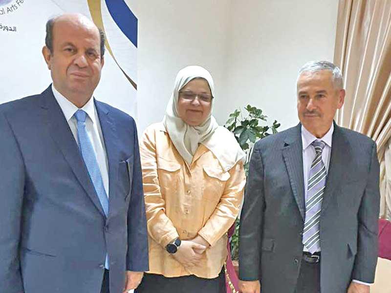 السفير جان معكرون وحمزة عليان وأبرار ملك 