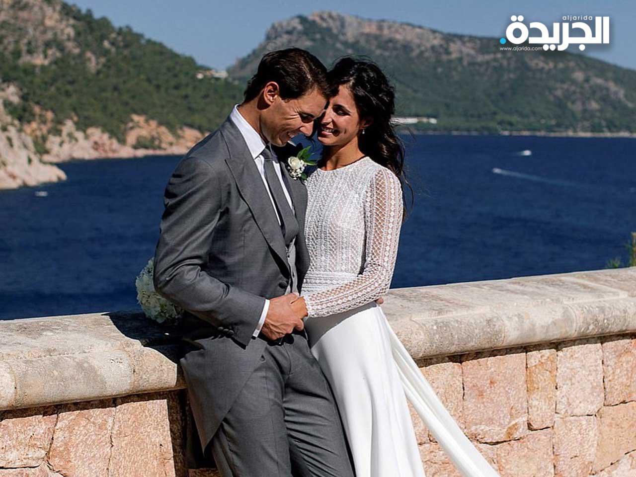  لاعب التنس الإسباني رافائيل نادال الأحد الصور الأولى لزفافه على ماريا بيريو