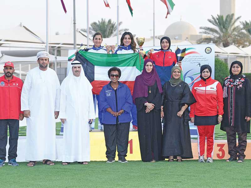 راميات الكويت على منصة التتويج