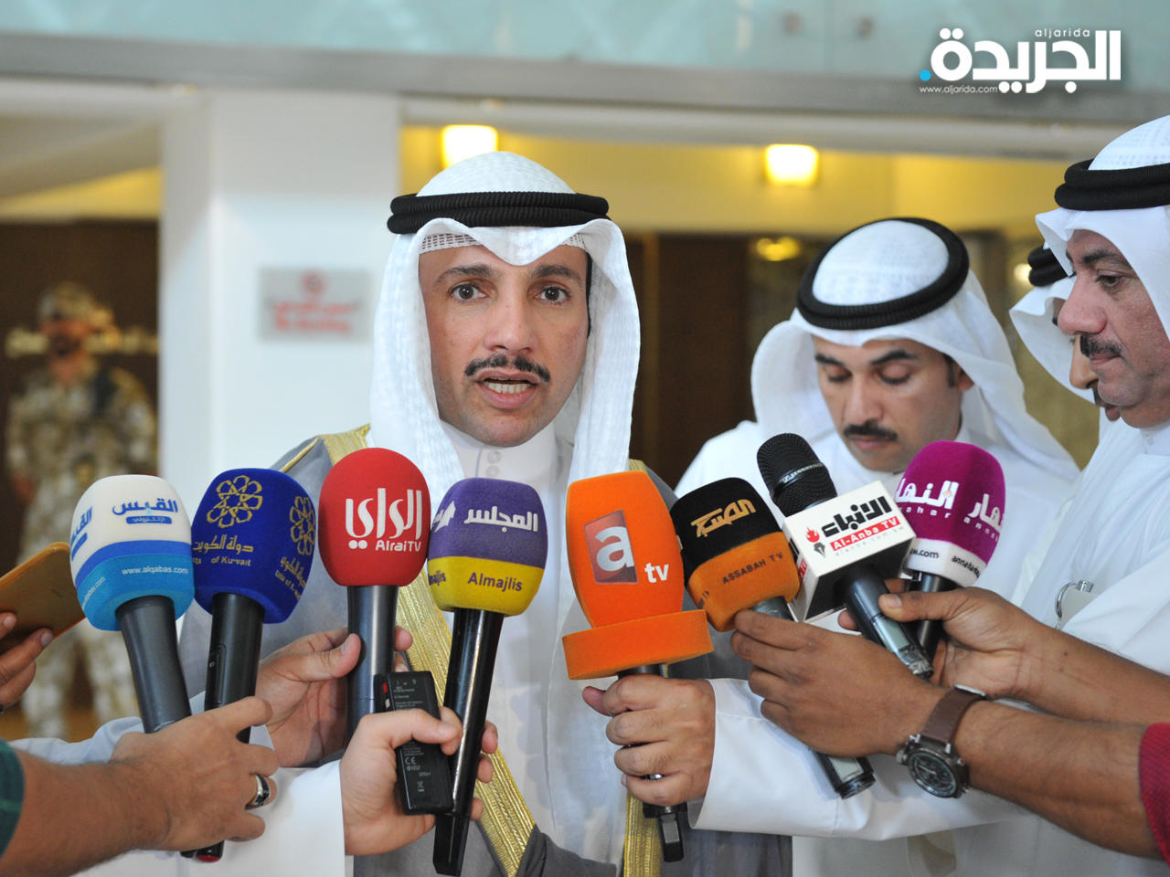 الغانم مصرحاً للصحافيين