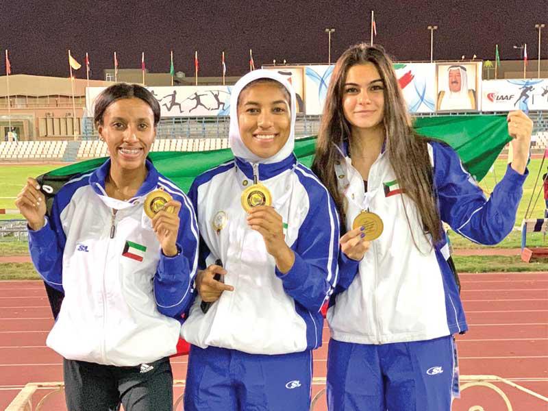 الشمري والسيار ومريم يحتفلن بالذهب