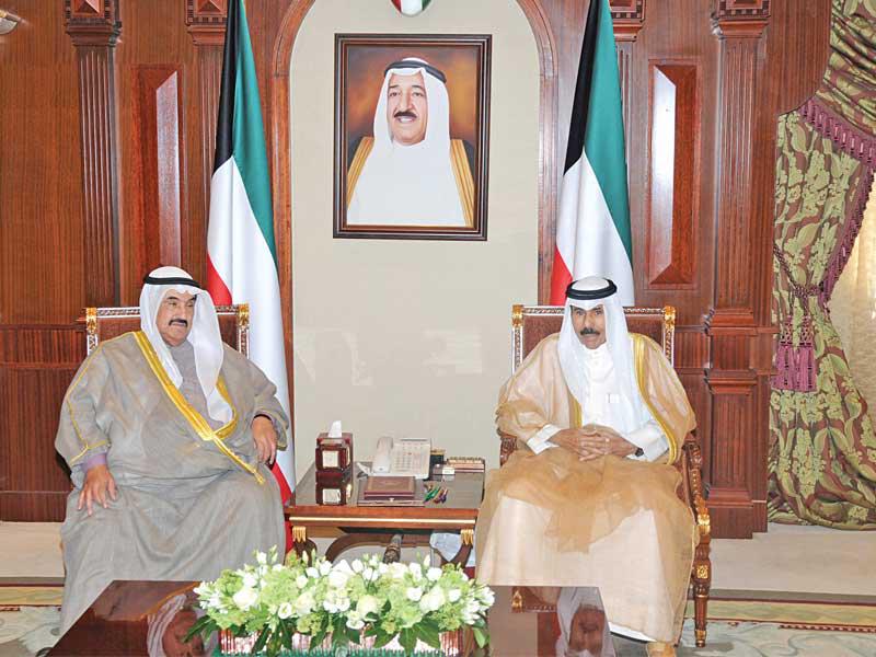 ولي العهد مستقبلاً ناصر المحمد أمس