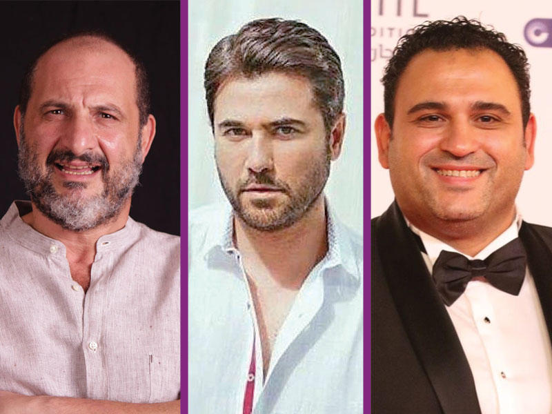 الممثل أكرم حسني  - الممثل أحمد عز - الممثل خالد الصاوي 