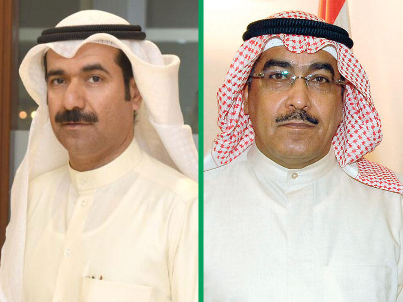 عدنان الراشد أمين سر جمعية الصحافيين ورئيس اللجنة المنظمة للملتقى - سعد الفجي أمين صندوق الجمعية الكويتية لحماية الملكية الصناعية ونائب رئيس اللجنة المنظمة للملتقى