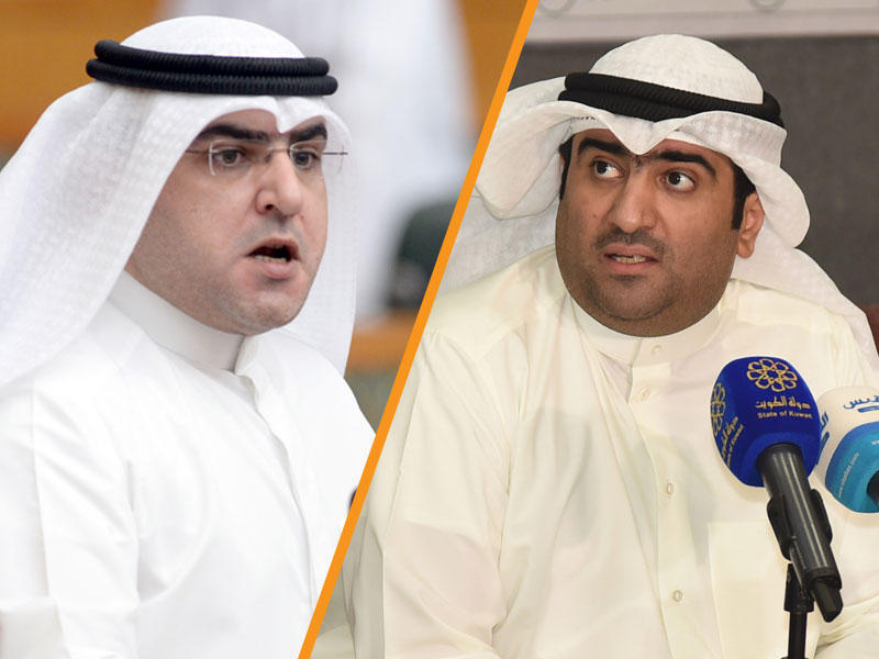 وزير التجارة والصناعة وزير الدولة لشؤون الخدمات خالد الروضان - النائب عبدالكريم الكندري 